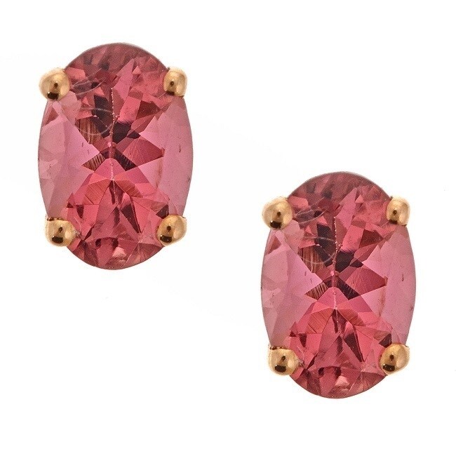 Anika And August 14k Rose Gold Pink Tourmaline Stud Earrings Anika And August 14k Rose Gold Pink Tourmaline Stud Earrings On Free Shipping Today 9409815