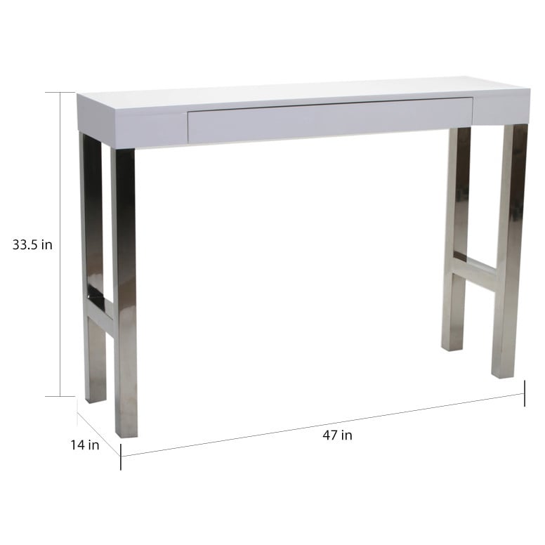 Aurelle Home White Lacquer Modern Console Table 47 X 14 Aurelle Home White Lacquer Modern Console Table 47 X 14 33 5 Free Shipping Today 9488164