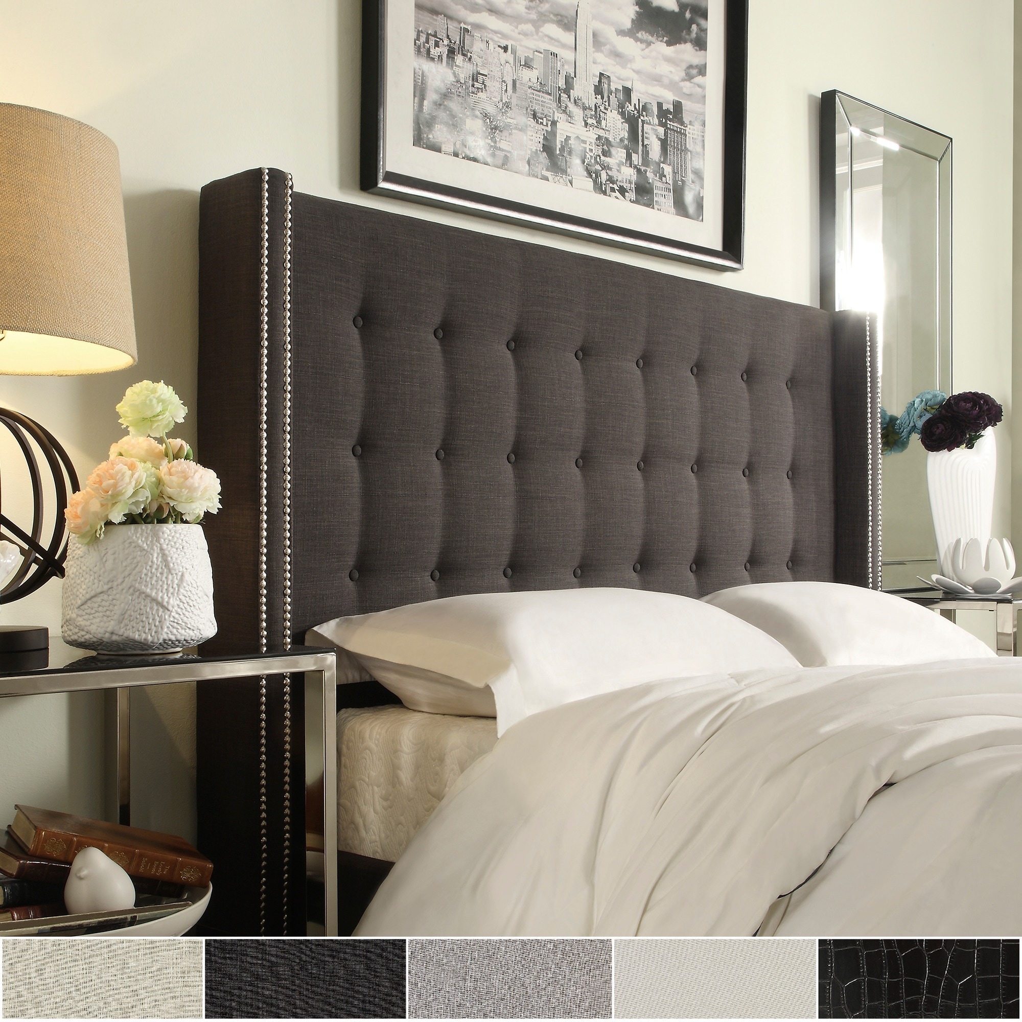 Marion Nailhead Wingback On Tufted Headboard By Inspire Q Bold Marion Nailhead Wingback On Tufted Headboard By Inspire Q Bold Free Shipping Today 16672233