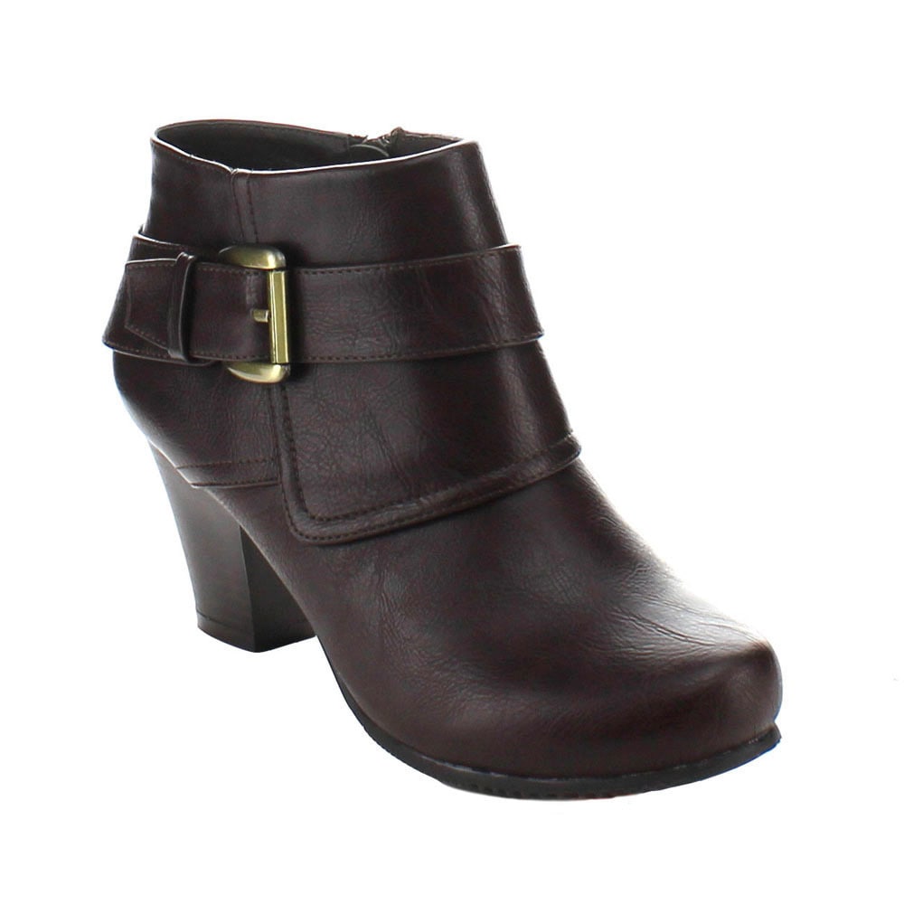 Shop Bonnibel Women's 'Dara-1' Chunky Heel Ankle Booties - Free Shipping On Orders Over $45 - Overstock.com - 9495408