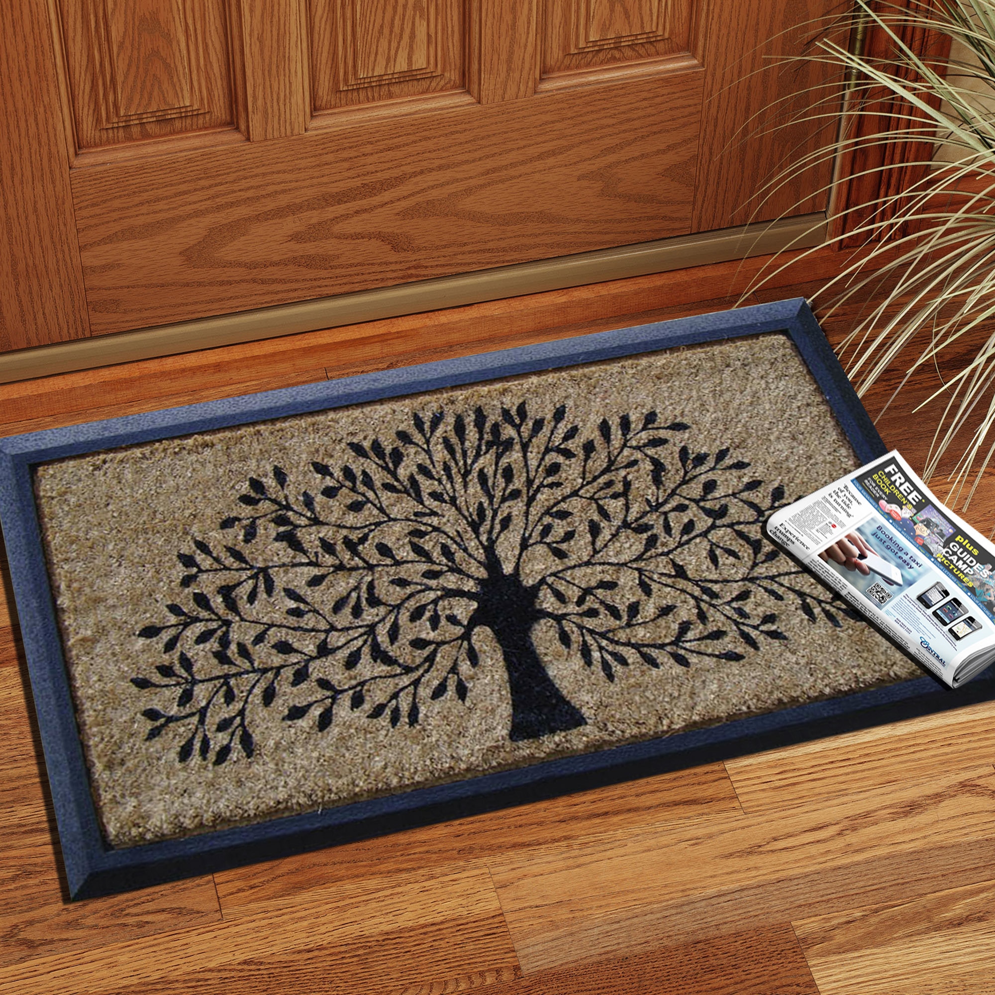 Hand Crafted Molded Rubber Coir Tree Double Door Mat 2 6 X 3 Hand Crafted Molded Rubber Coir Tree Double Door Mat 2 6 X 3 11 Free Shipping Today 9517703