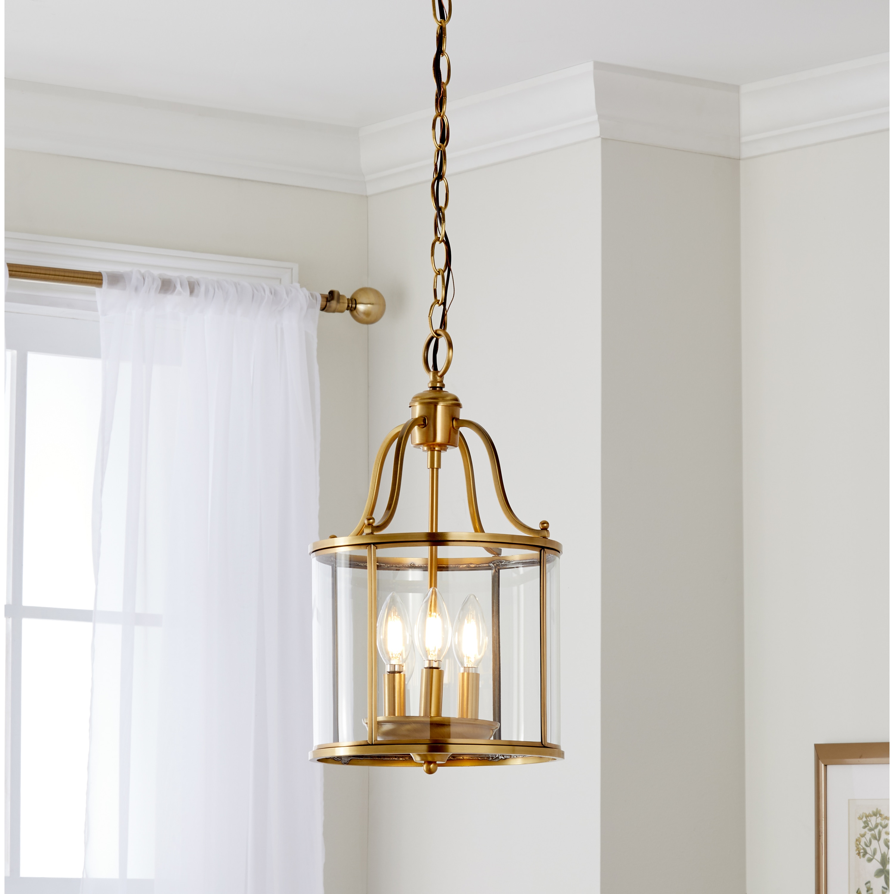 Brass Pendant Light With Chain safavieh lighting 10 inch adjustable 3 light sutton place small brass pendant lamp 9 875 x 9 875 x 18 5 90 5