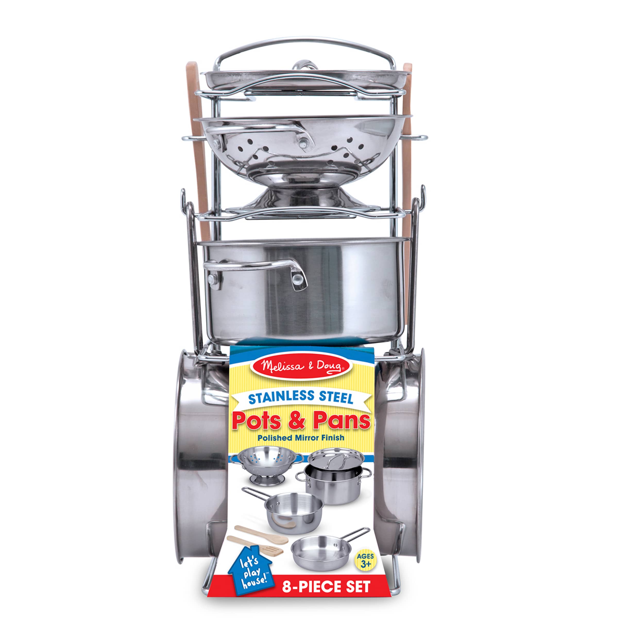 Melissa Doug Let S Play House Stainless Steel Pots Pans Melissa Doug Let S Play House Stainless Steel Pots Pans Set Free Shipping On Orders Over 45 9536120