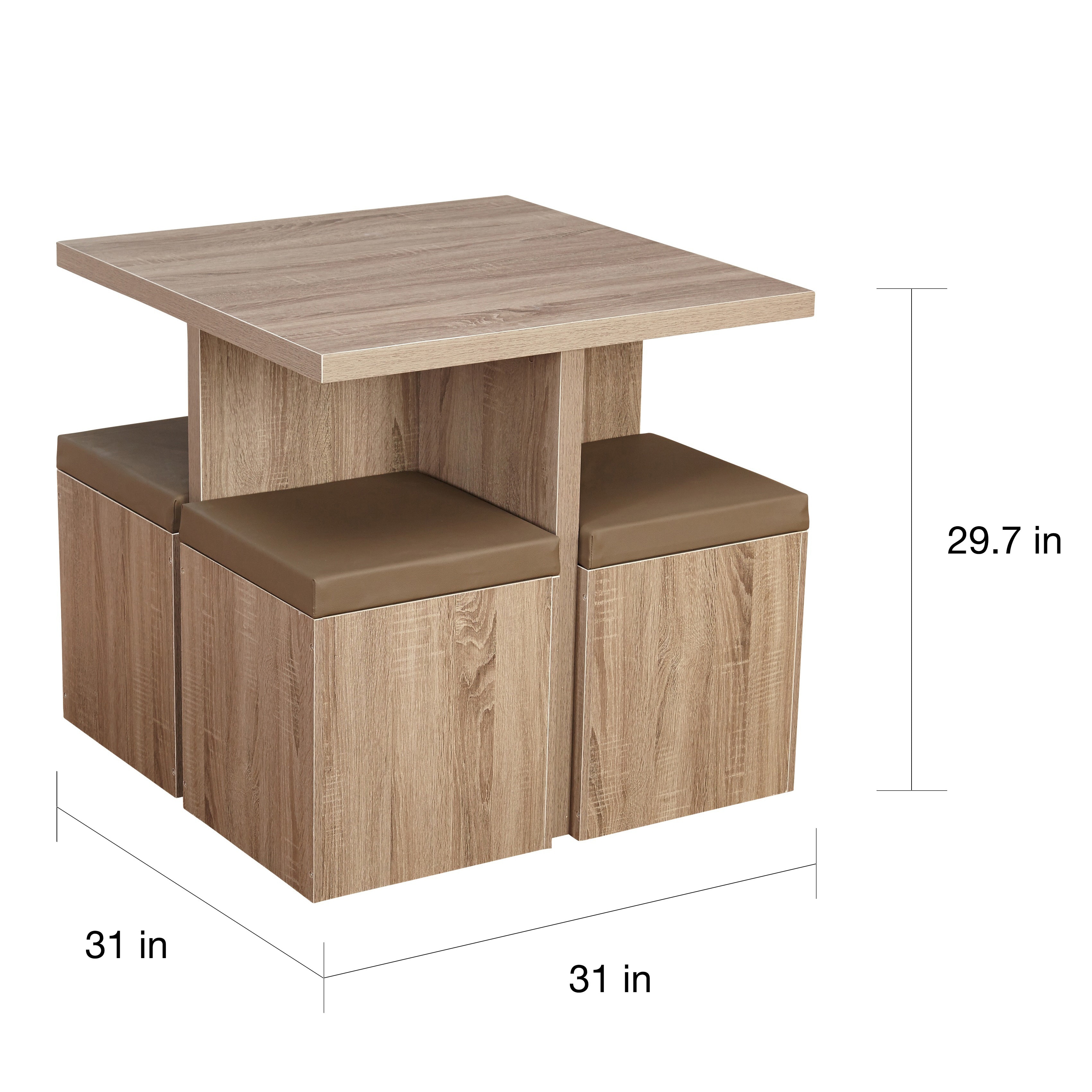 Simple Living 5 Piece Baxter Dining Set With Storage Ottomans Simple Living 5 Piece Baxter Dining Set With Storage Ottomans Free Shipping Today 9570455