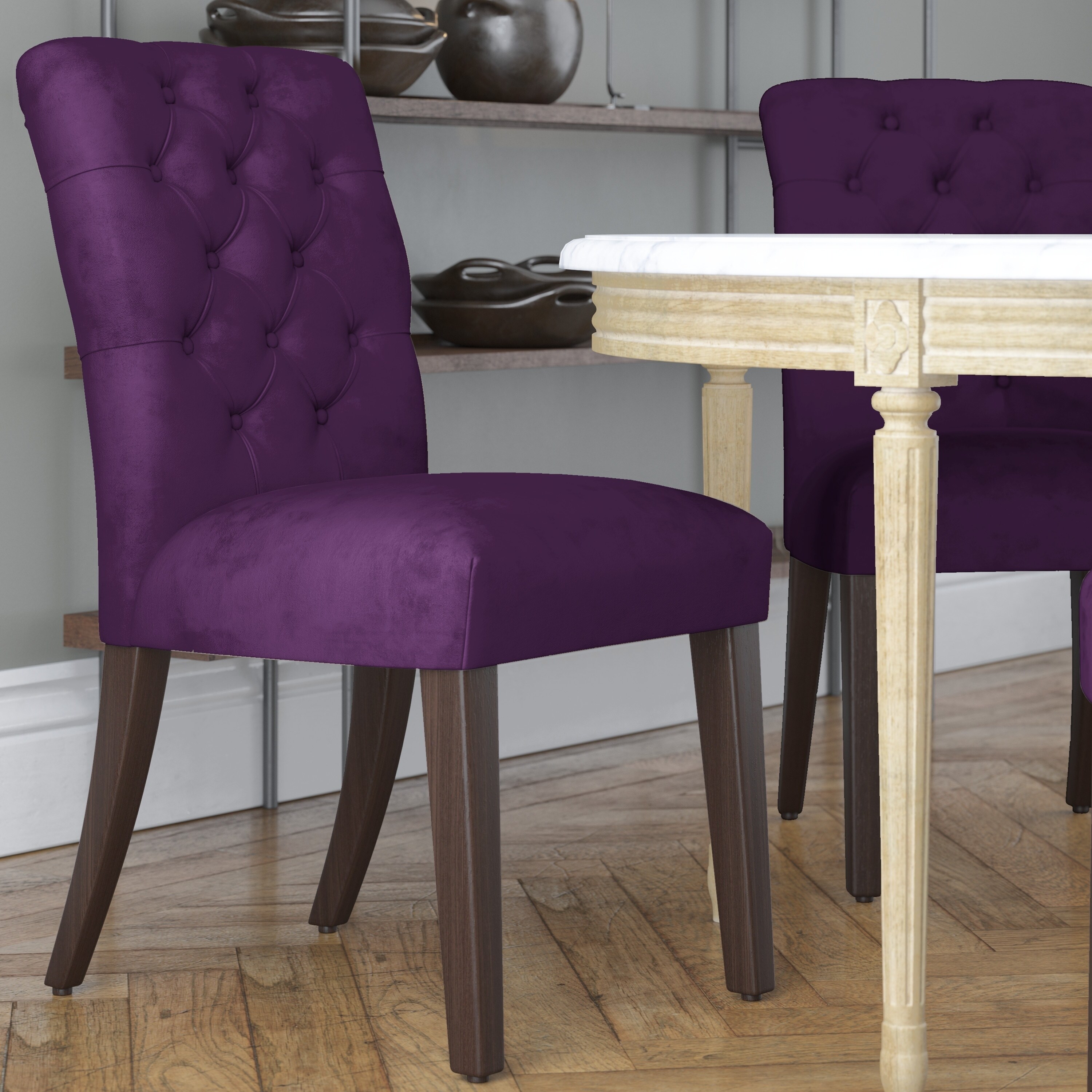 Skyline Furniture Tufted Dining Chair In Velvet Aubergine 123rf Millions Of Creative Stock Photos Vectors Videousic Files For Your Inspiration And Projects