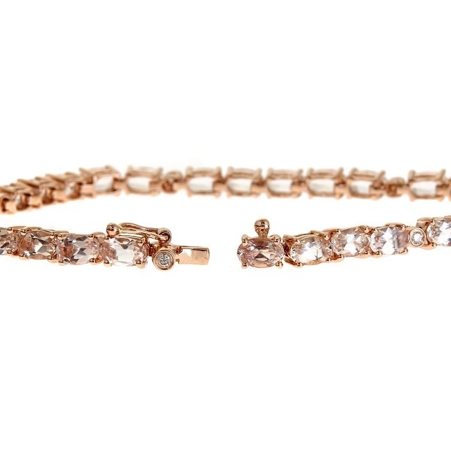 Anika And August 14k Rose Gold Morganite Diamond Bracelet Anika And August 14k Rose Gold Morganite Diamond Bracelet G H I1 I2 On Free Shipping Today 9578842