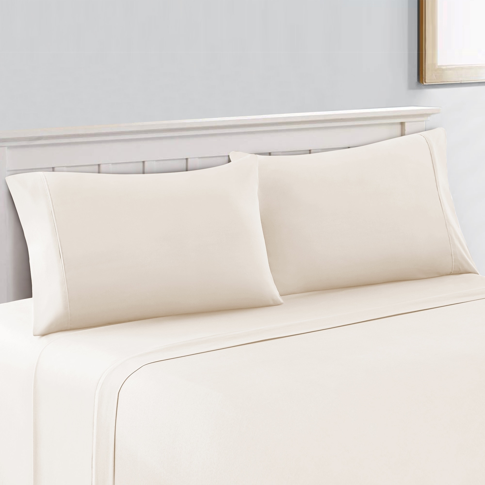 Color Sense 400 Thread Count Cotton Sheet Set Cool Crisp Color Sense 400 Thread Count Cotton Sheet Set Cool Crisp Free Shipping Today 9617118