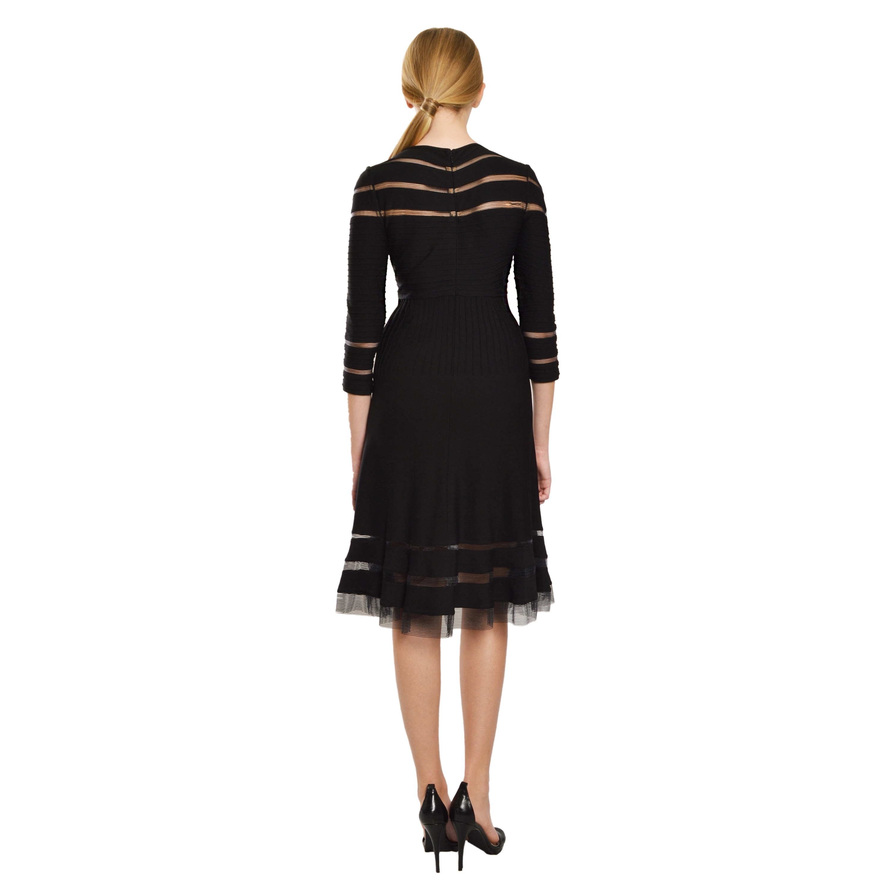 Black Boat Neck Cocktail Dresses