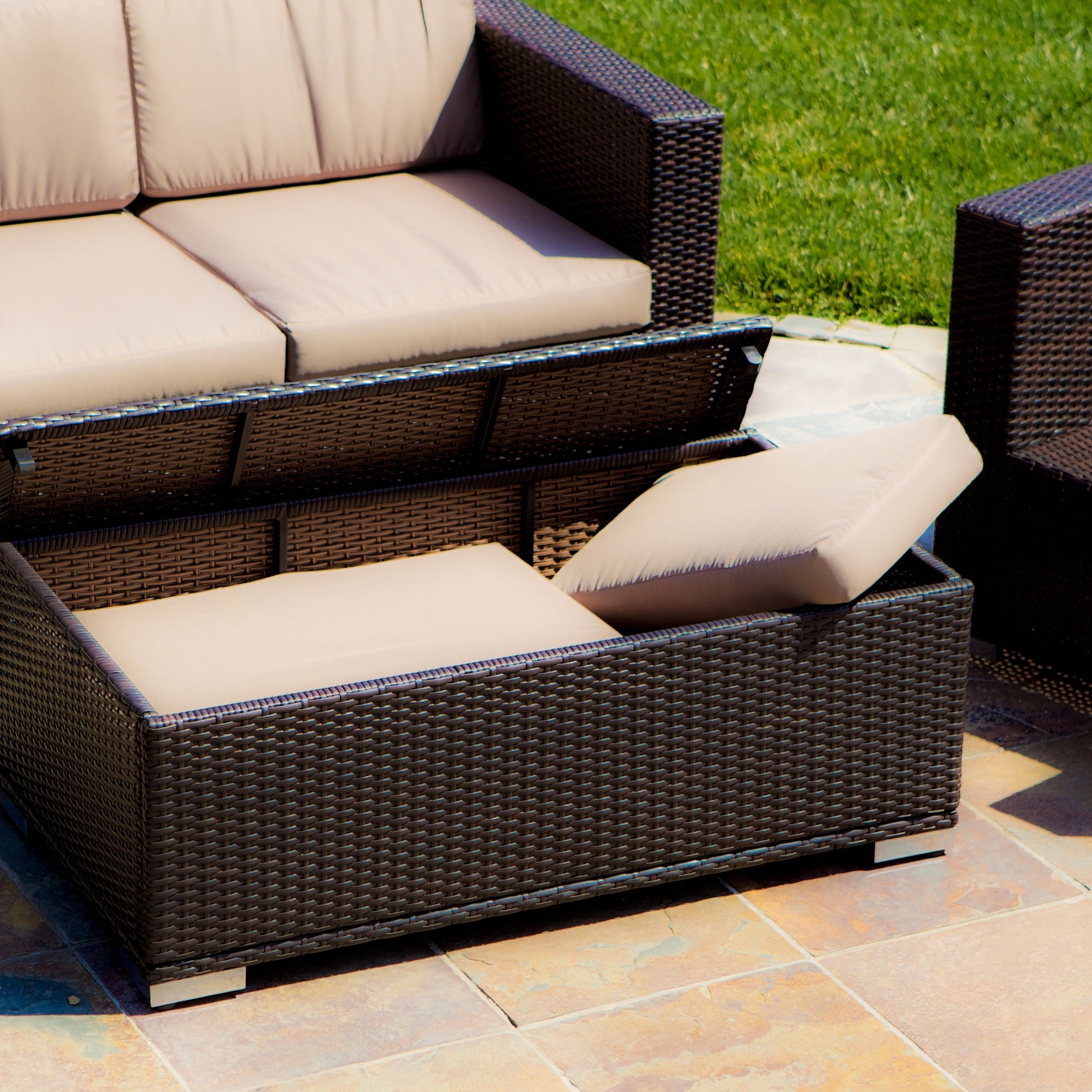 Murano 4 Piece Outdoor Wicker Sofa Set By Christopher Knight Murano 4 Piece Outdoor Wicker Sofa Set By Christopher Knight Home On Free Shipping Today 9643571