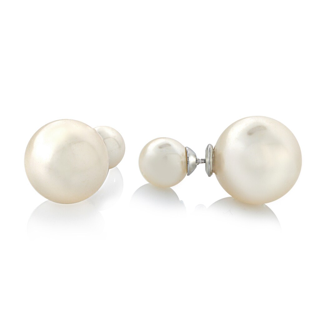 Glitzy Rocks Front And Back Faux Pearl Stud Earrings On Glitzy Rocks Front And Back Faux Pearl Stud Earrings On Free Shipping Orders Over 45 9649055