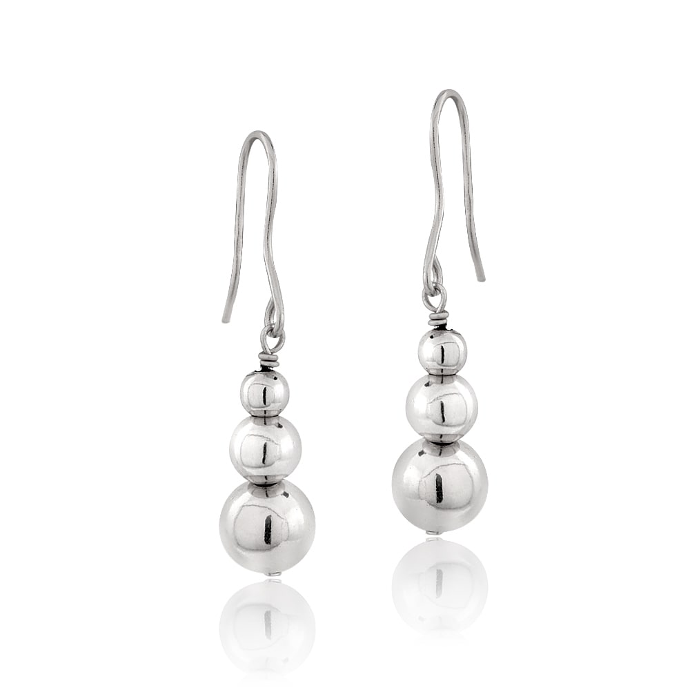 Mondevio Sterling Silver Graduating Journey Beads Dangle Drop Mondevio Sterling Silver Graduating Journey Beads Dangle Drop Earrings 3 Colors On Free Shipping Orders Over 45 9649098