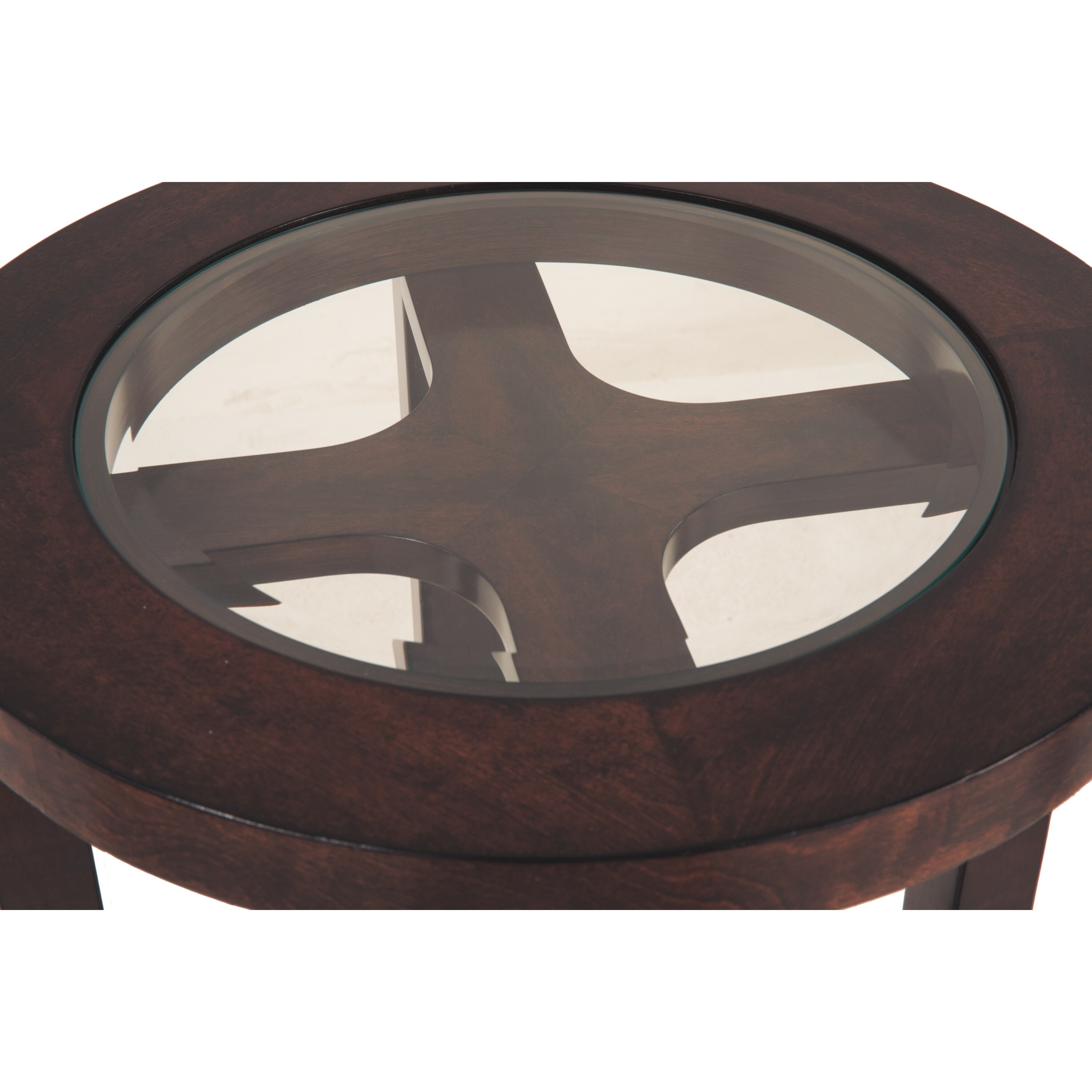 Marion Round End Table Dark Brown