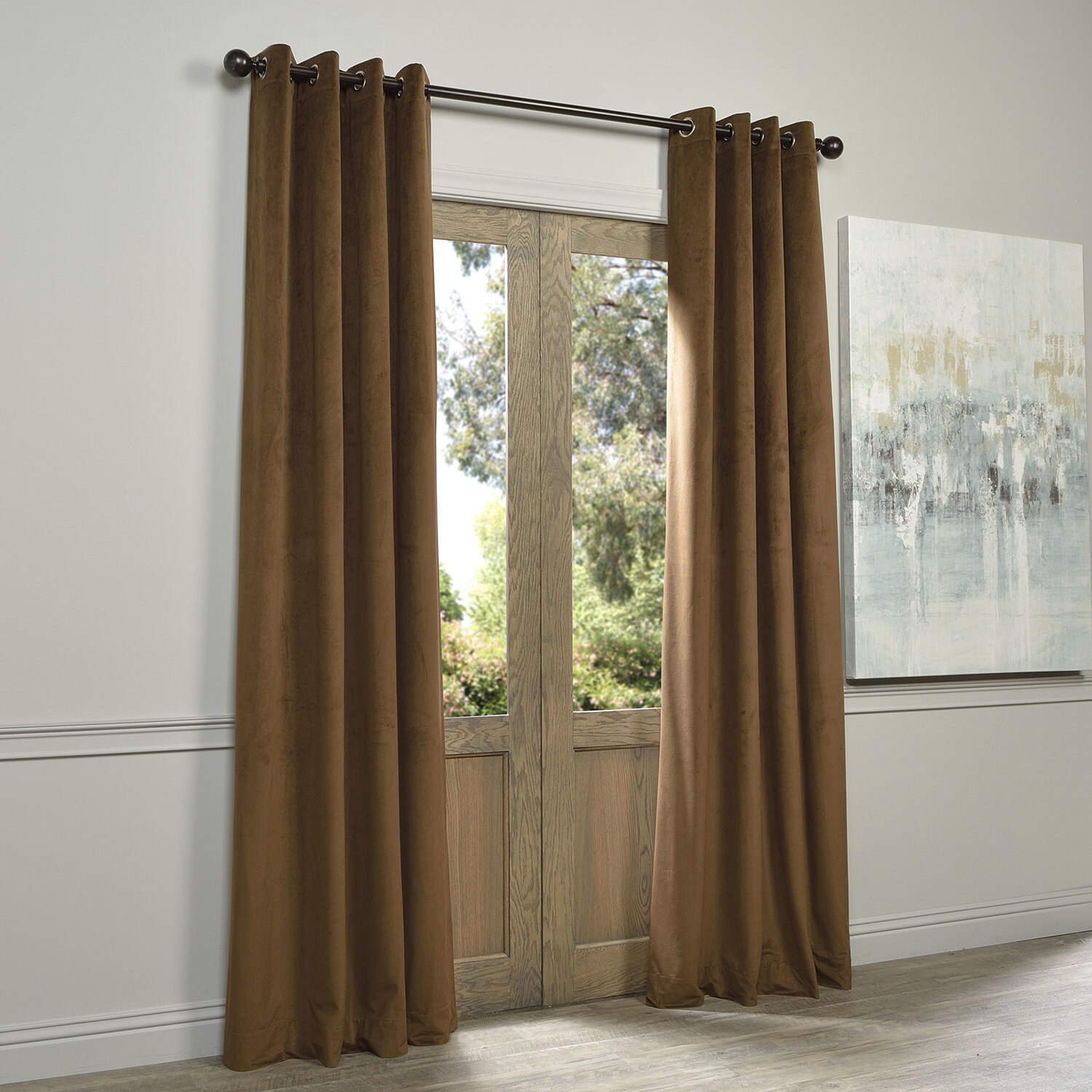 Eff Signature Velvet Grommet 108 Inch Blackout Curtain Panel Eff Signature Velvet Grommet 108 Inch Blackout Curtain Panel 50 X On Free Shipping Today 9740201
