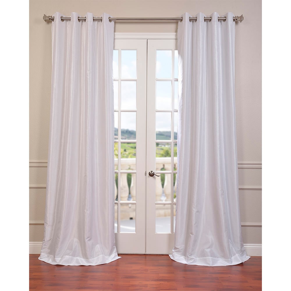 Exclusive Fabrics Textured Dupioni Faux Silk 96 Inch Blackout Exclusive Fabrics Textured Dupioni Faux Silk 96 Inch Blackout Grommet Curtain Panel
