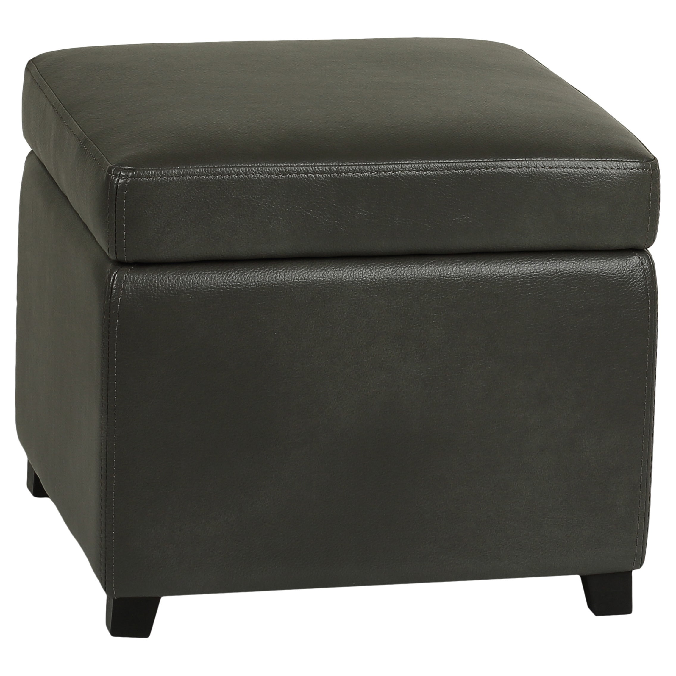 Cortesi Home Mimo Grey Bonded Leather Storage Ottoman With Cortesi Home Mimo Grey Bonded Leather Storage Ottoman With Hinged Top Free Shipping Today 9756077