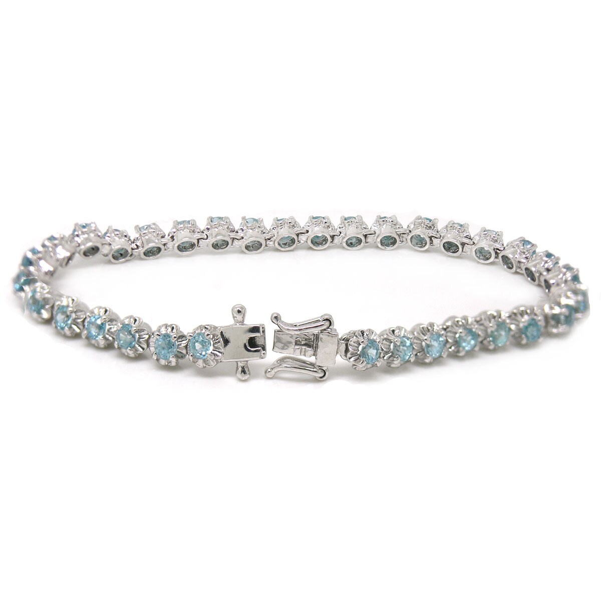 De An 925 Silver 8 1 3ctw Natural Blue Zircon Bracelet On De An 925 Silver 8 1 3ctw Natural Blue Zircon Bracelet On Free Shipping Today 9763073