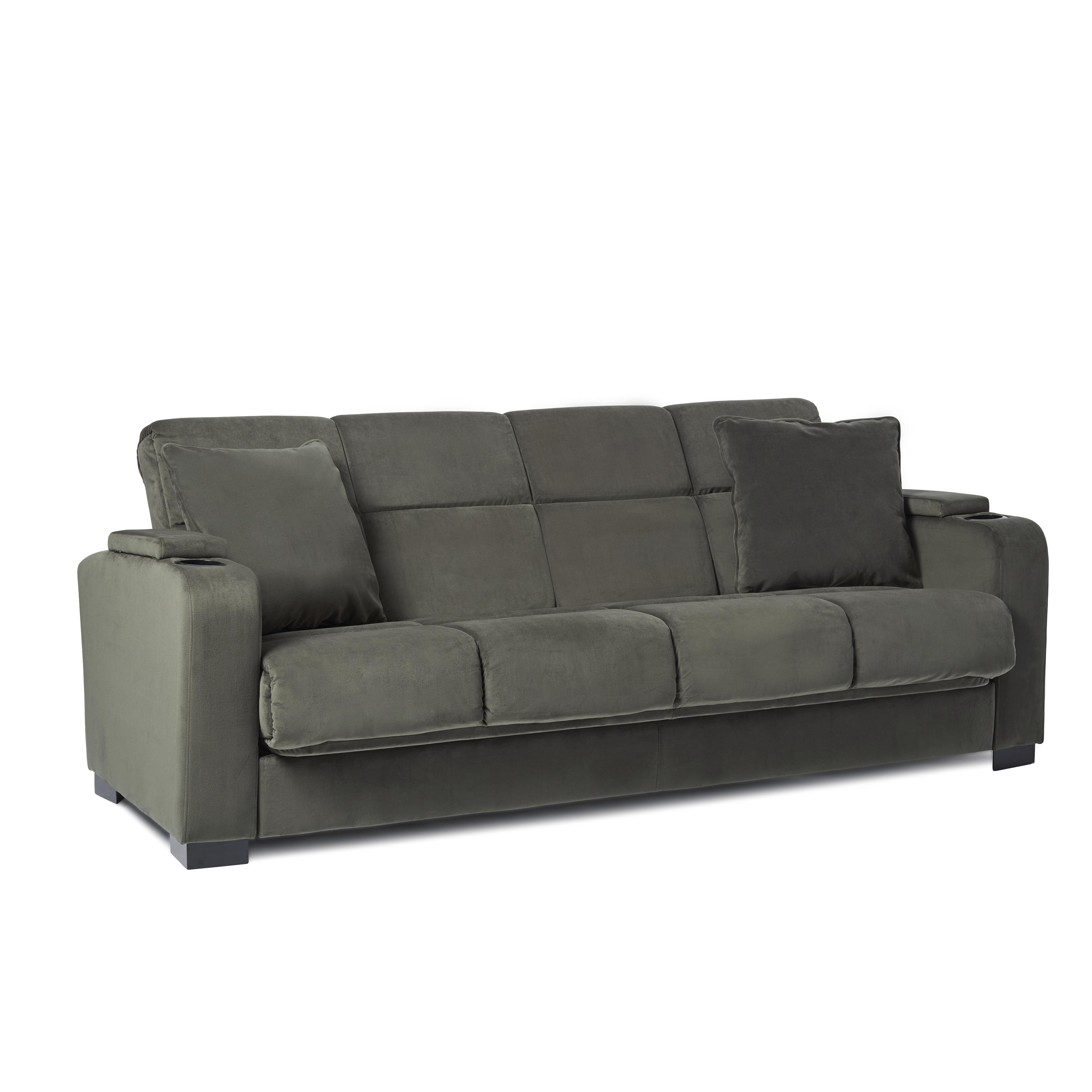 Clay Alder Home Klingle Grey Velvet Convert A Couch Futon Sofa Clay Alder Home Klingle Grey Velvet Convert A Couch Futon Sofa Sleeper On Free Shipping Today 20254905