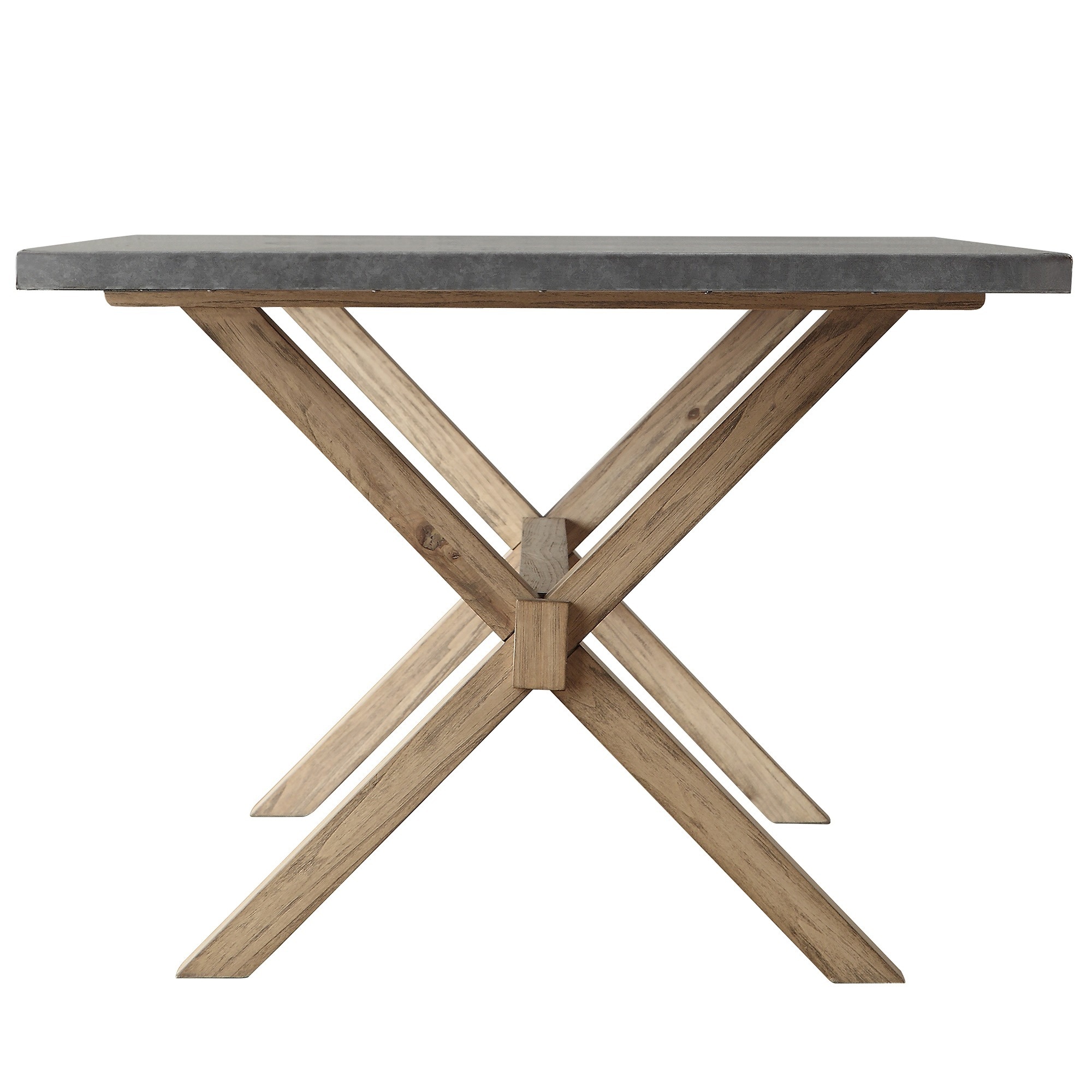 Aberdeen Zinc Top Weathered Oak Trestle Dining Table Aberdeen Zinc Top Weathered Oak Trestle Dining Table By Inspire Q Free Shipping Today 9814768