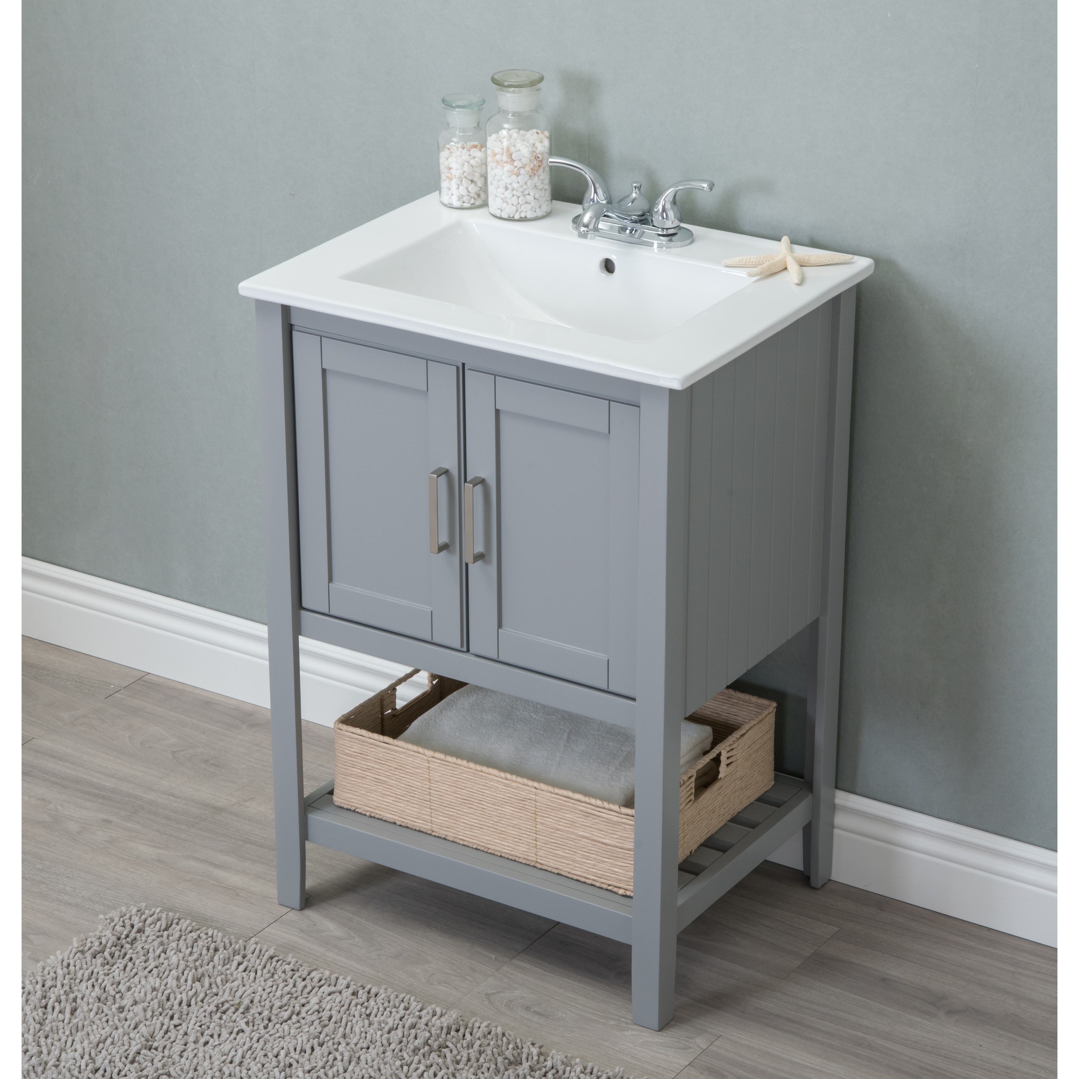 Legion Furniture 24 In Bathroom Vanity With Ceramic Top And Legion Furniture 24 In Bathroom Vanity With Ceramic Top And Basket Included Free Shipping Today 9826520
