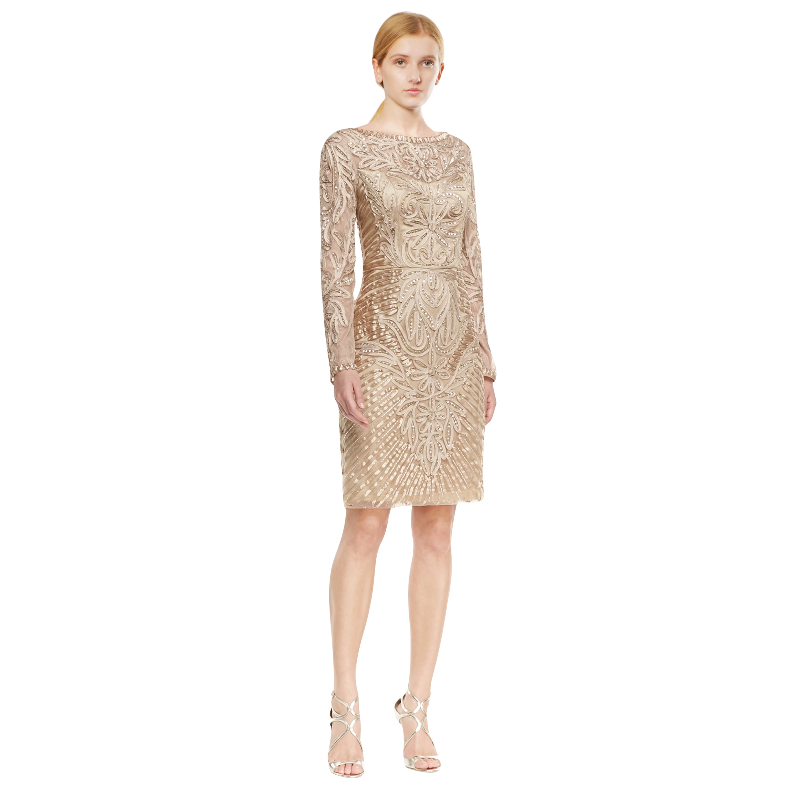 Sue Wong Beaded Embroidered Cocktail Dress