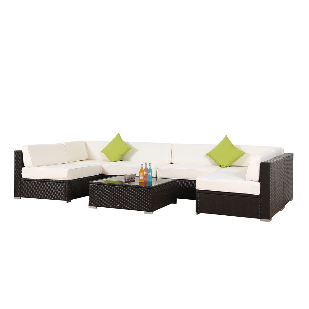 Broyerk 7 Piece Outdoor Rattan Patio Furniture Set Free Broyerk 7 Piece Outdoor Rattan Patio Furniture Set Free Shipping Today 9917897