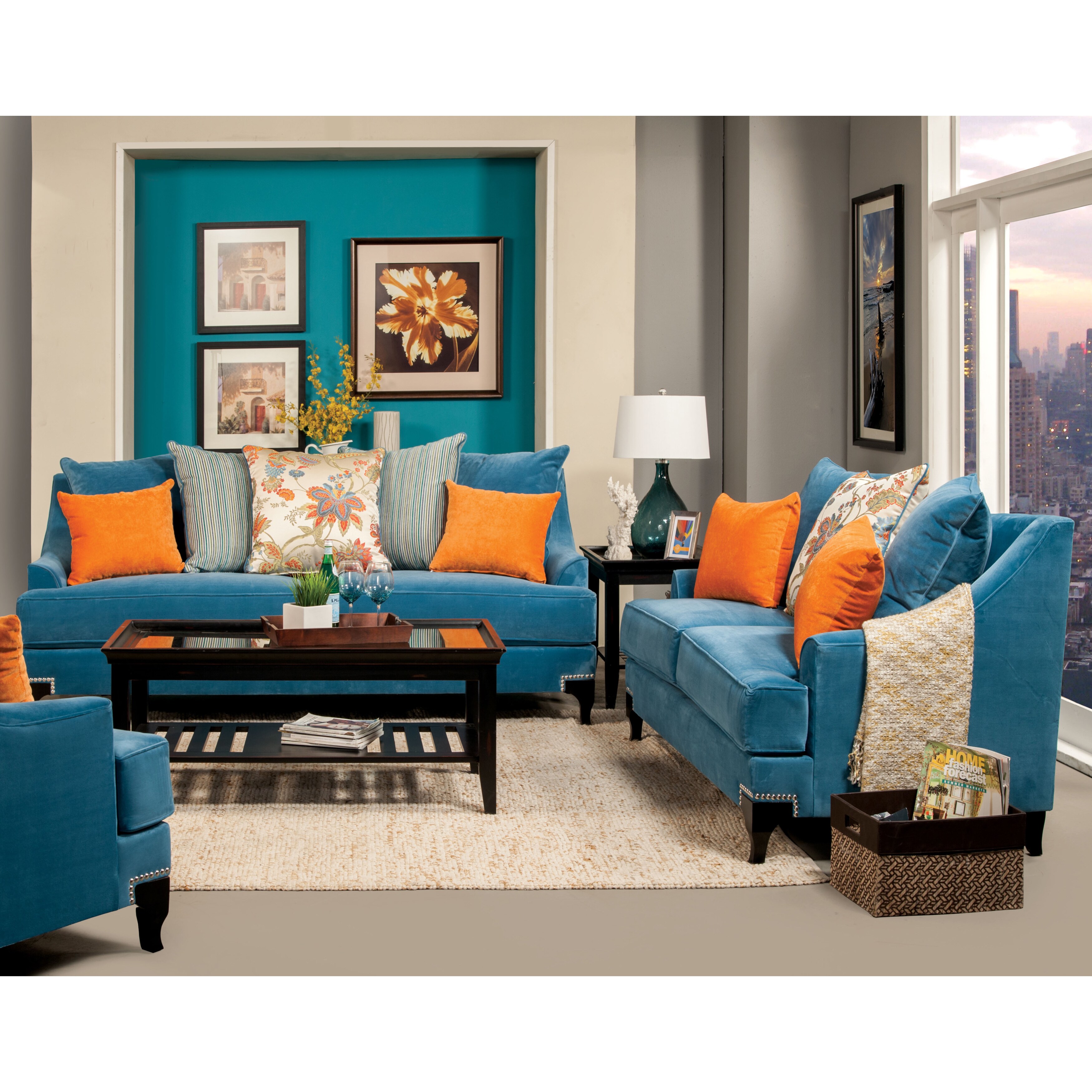 Shop Furniture Of America Estella 2 Piece Sofa Set Free Shipping