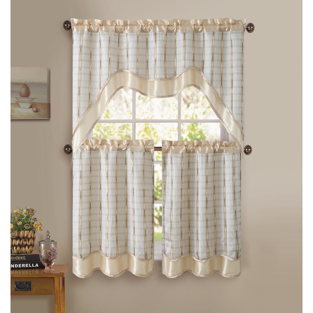 Shop VCNY Sabrina 3 Piece Kitchen Curtain Set Free Shipping On