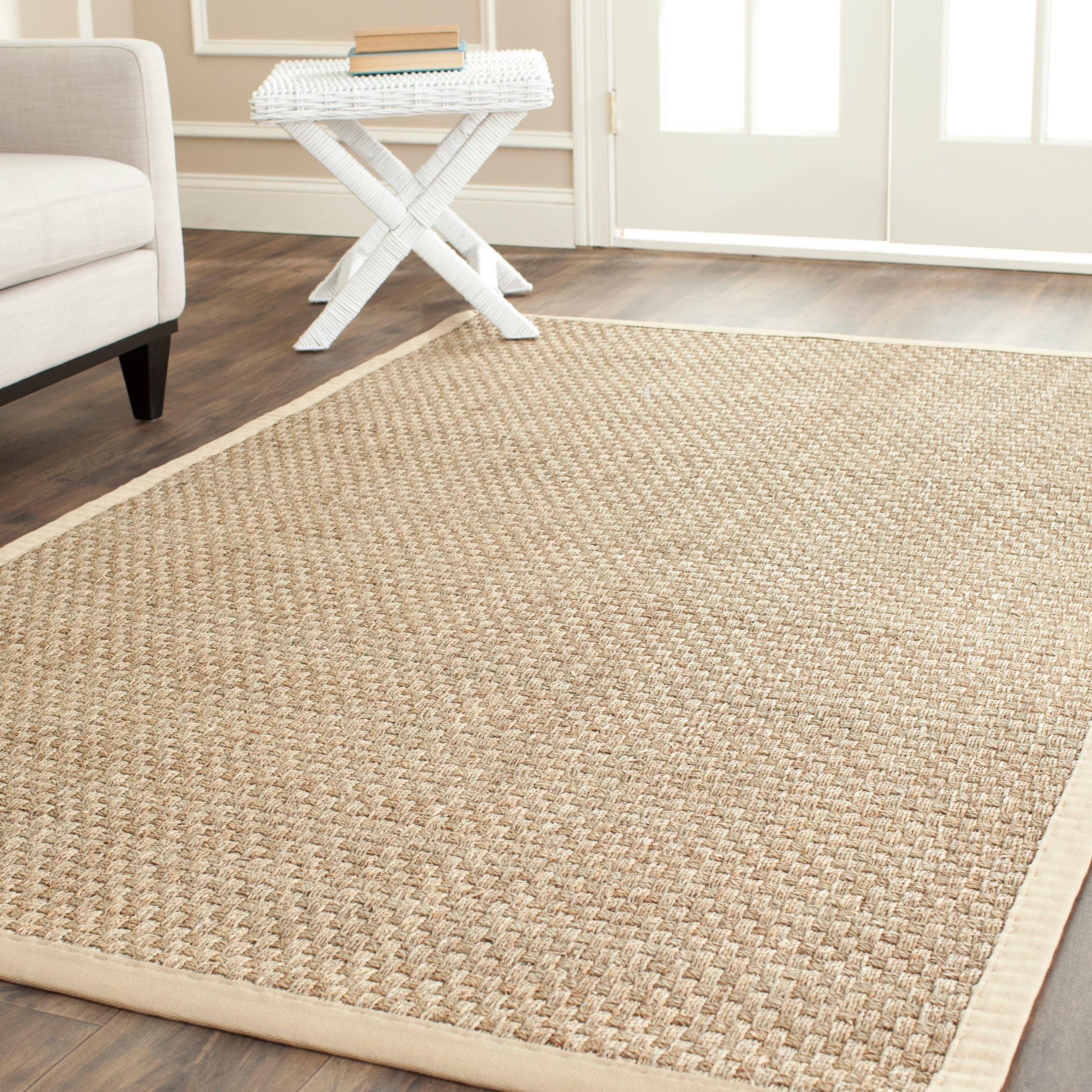 Shop Safavieh Casual Natural Fiber Natural And Beige Border Seagrass