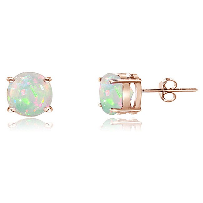 Glitzy Rocks Sterling Silver Ethiopian Opal Stud Earrings Glitzy Rocks Sterling Silver Ethiopian Opal Stud Earrings White On Free Shipping Orders Over 45 9999504