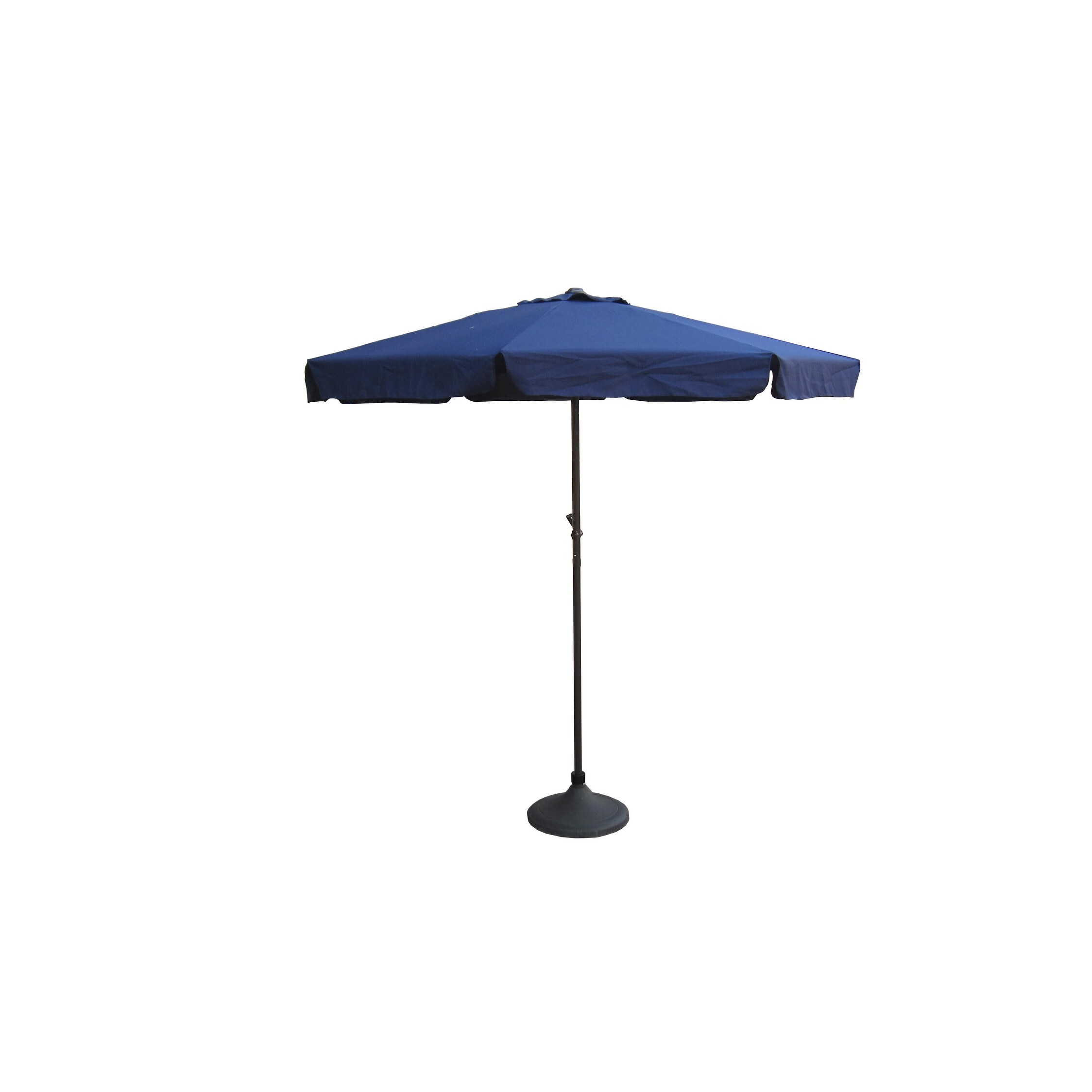 Shop Outdoor Patio Market Umbrella 7 5 Ft With Hand Crank Navy Blue Overstock 22200568