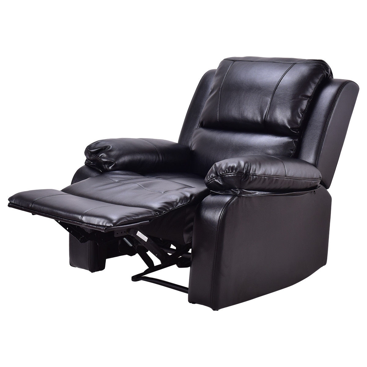 Costway Manual Recliner Sofa Lounge Chair Pu Leather Home Costway Manual Recliner Sofa Lounge Chair Pu Leather Home Theater Padded Reclining Black Free Shipping Today 18770717
