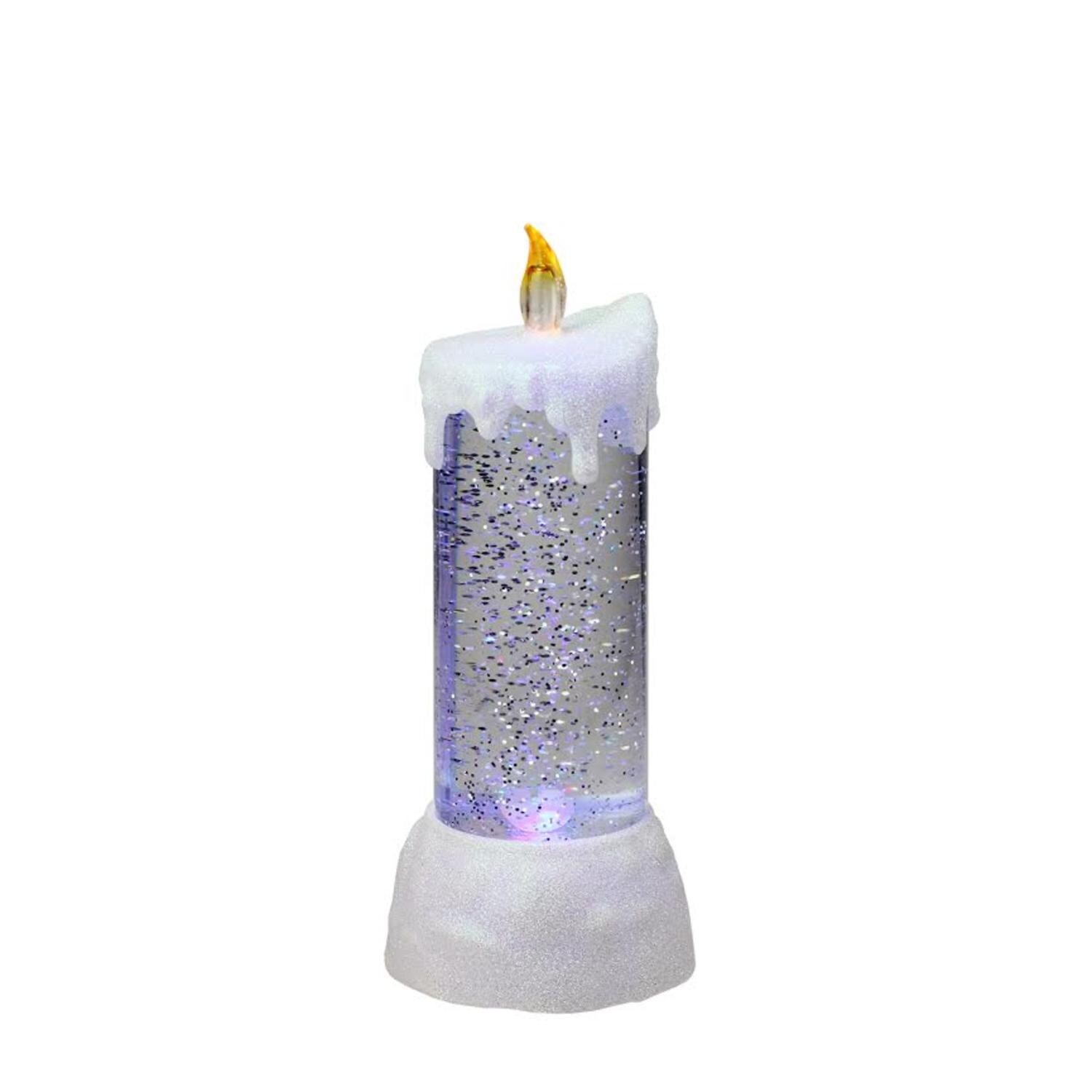 Shop 9 5 Led Lighted Dripping White Swirling Glitter Candle