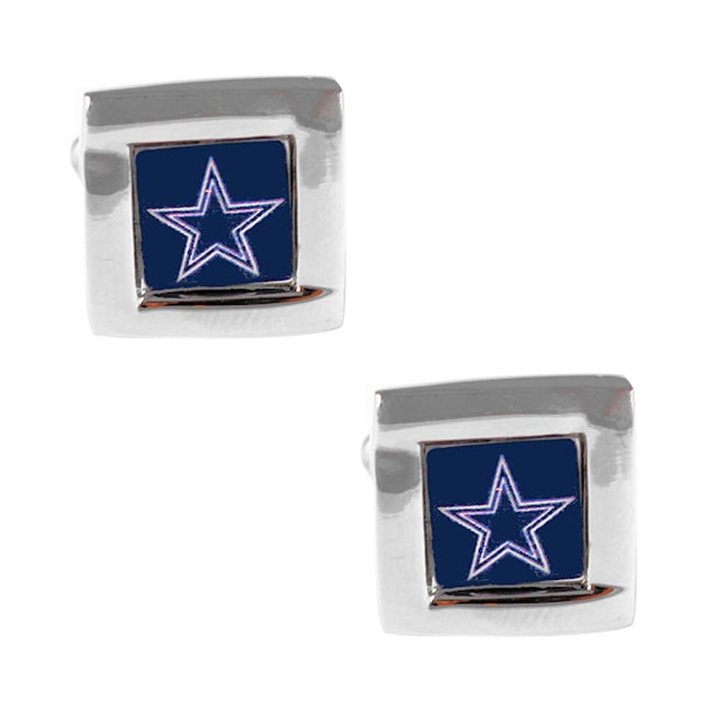 Shop Nfl Dallas Cowboys Square Cufflinks With Square Shape Logo Design Gift Box Set Overstock 19406997