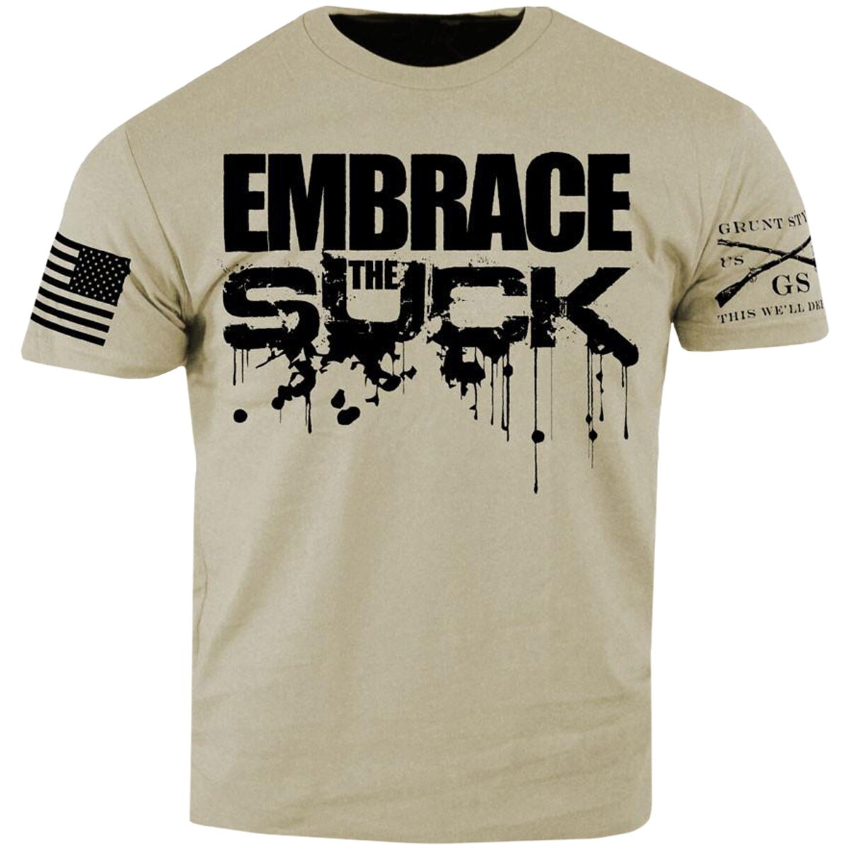 Shop Grunt Style Embrace The Suck T Shirt Tan Overstock 20990974