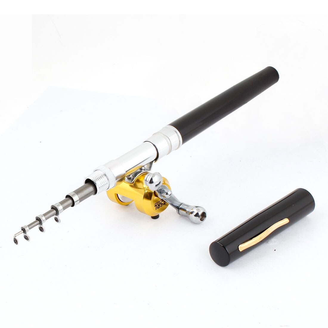 Shop Black Telescoping Design Mini Pen Fishing Rod Pole Spinning Reel Fish Gear Overstock 17589691