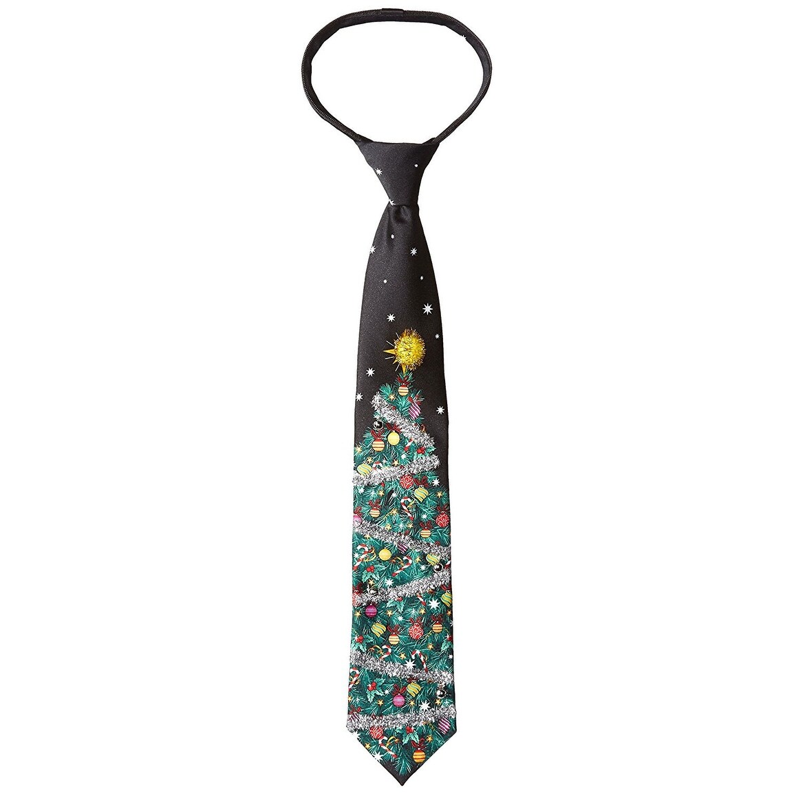 Shop Noel Deck The Tree 3 D Ready Made Ugly Christmas Zipper Tie Black e Size Fits most Free Shipping Orders Over $45 Overstock