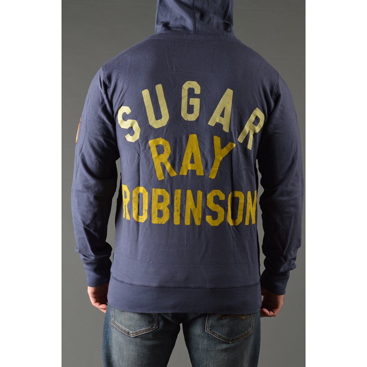 Shop Roots Of Fight Sugar Ray Robinson French Terry Zip Up Hoodie