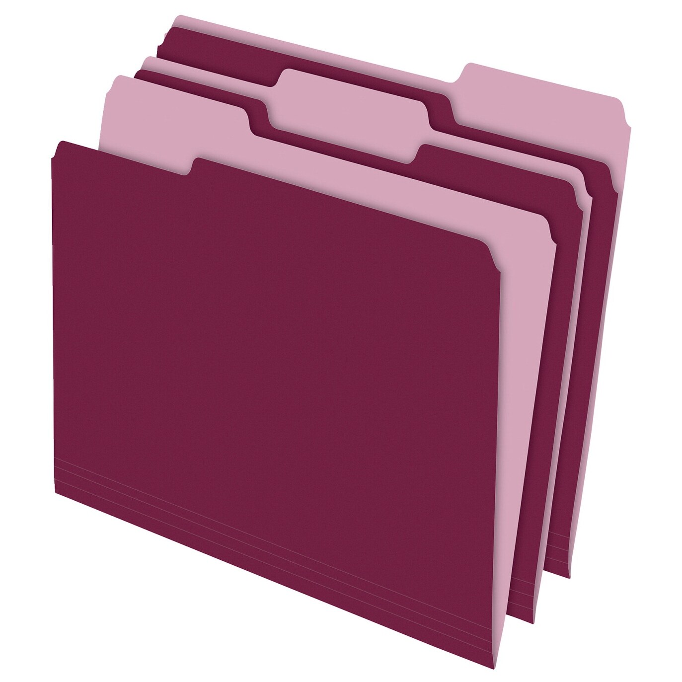 Pendaflex 1/3 Top Tab File Folders Two Tone Assorted Colors Letter 100 Count