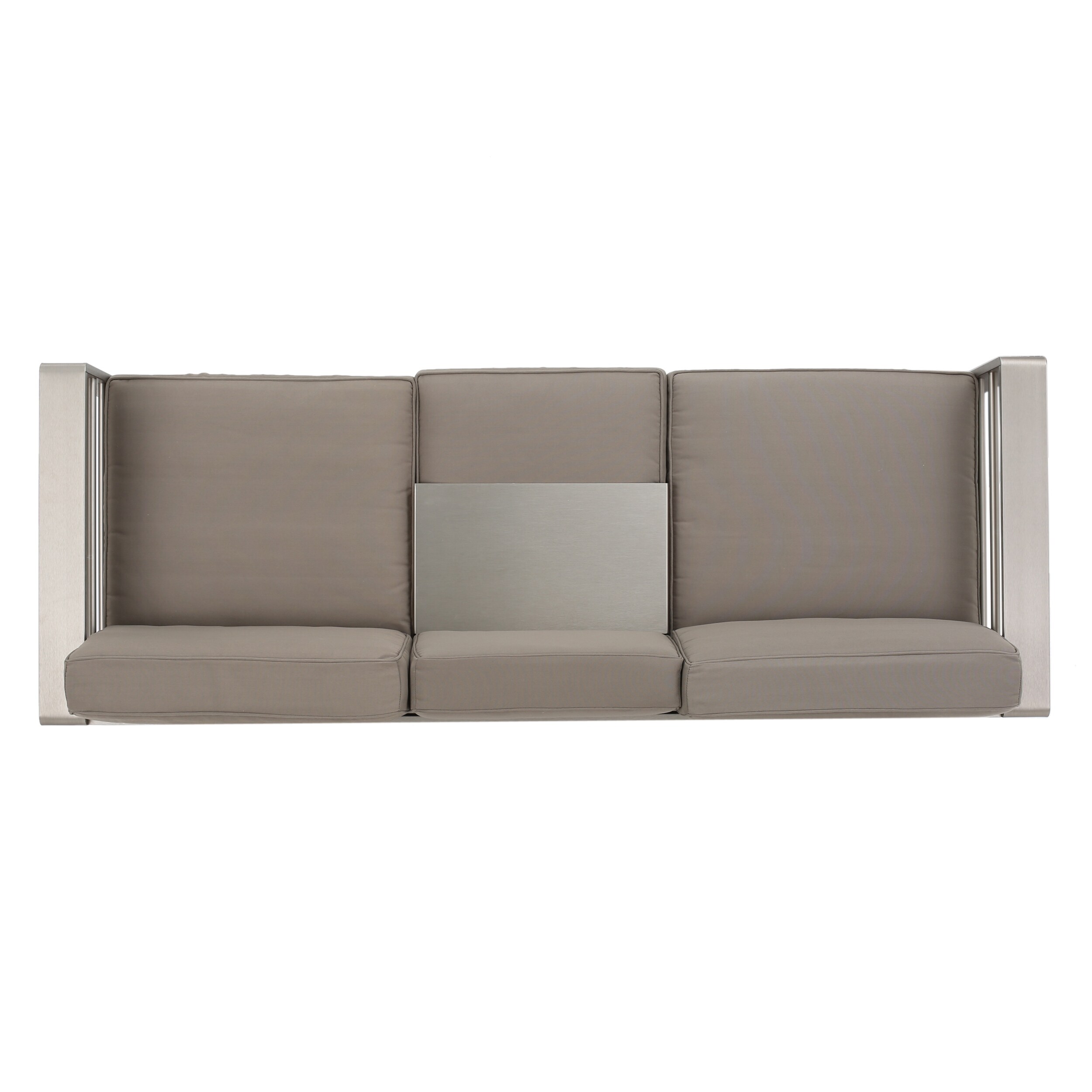 Shop Cape Coral Outdoor Loveseat Sofa With Tray By Christopher Knight Home On Sale Overstock 12972749