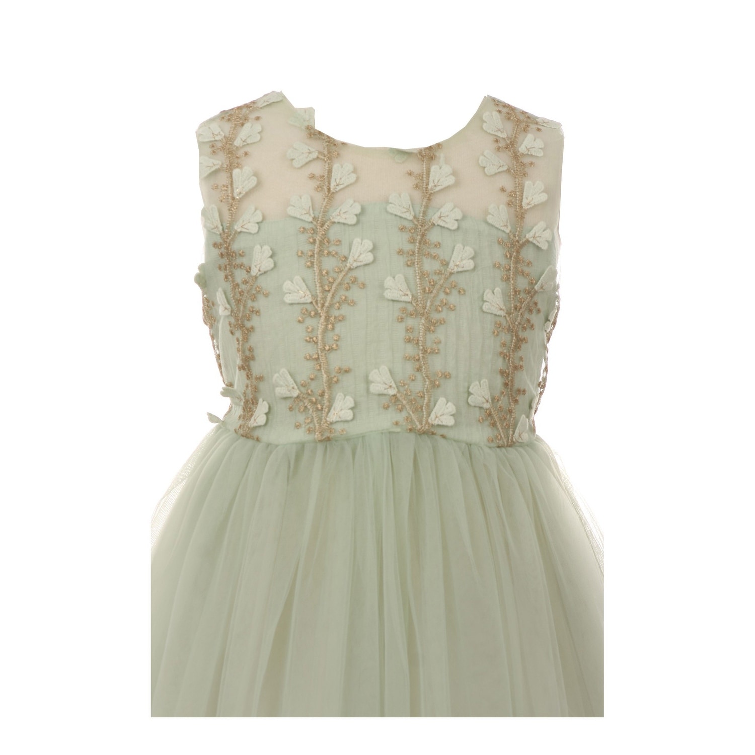 S Mint Gold Lurex Fl Liques Tulle Flower Dress S Mint Gold Lurex Fl Liques Tulle Flower Dress Free Shipping On Orders Over 45 27627255
