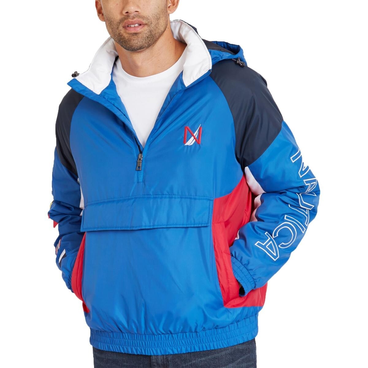 Shop Nautica Mens Pullover Coat Winter Hooded Free Shipping