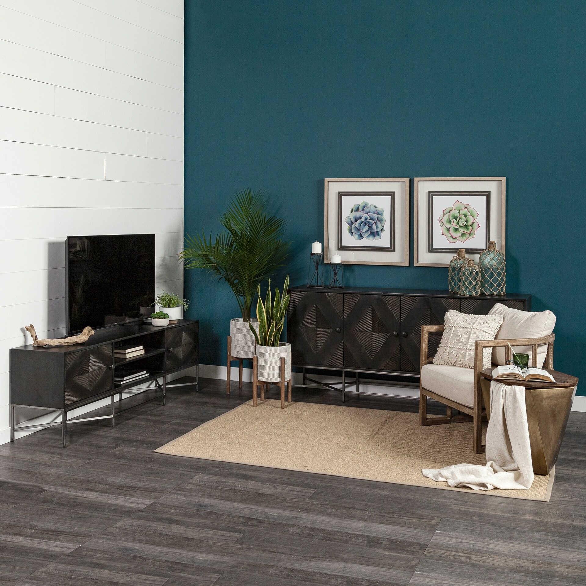 Shop Black Friday Deals On Mercana Hobbart I Dark Brown Solid Wood Tv Stand Media Console With Storage Tv Up To 81 70 5l X 16 0w X 23 3h Overstock 24250604