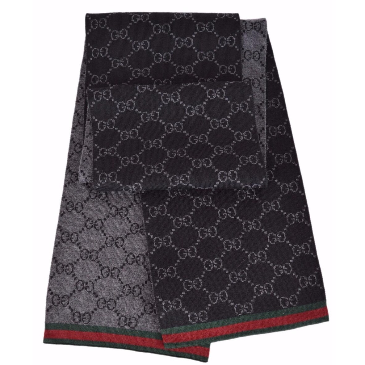 Shop Gucci 325806 Wool Black Reversible GG Guccissima Red Green