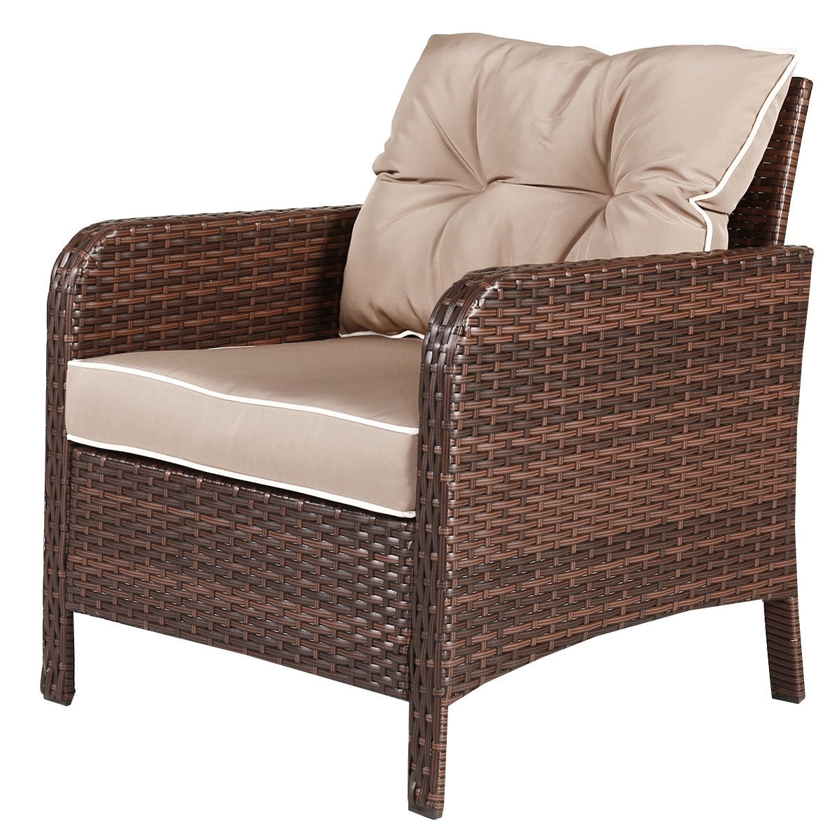 Costway 5 Pcs Rattan Wicker Furniture Set Sofa Ottoman W Brown Costway 5 Pcs Rattan Wicker Furniture Set Sofa Ottoman W Brown Cushion Patio Garden Yard As Pic Free Shipping Today 16501359