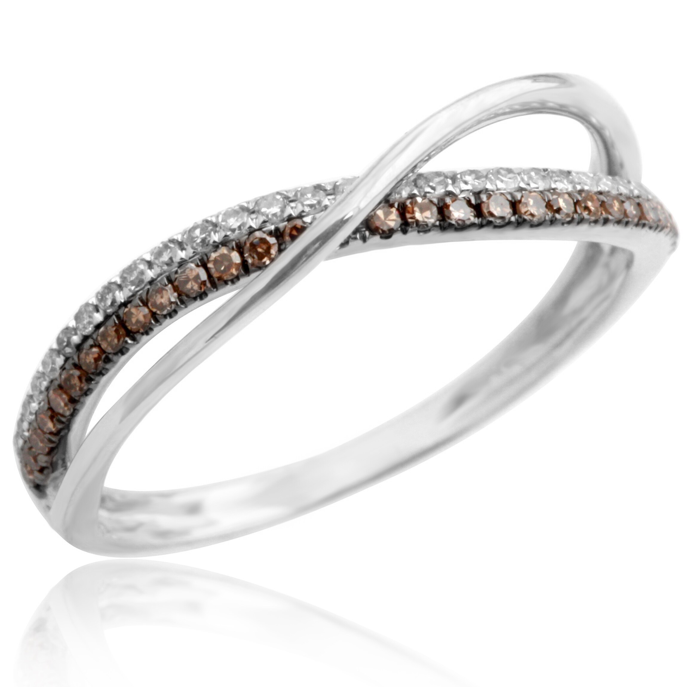Genuine 0.15ct Round Cut Diamond Mens 2 Stone Fancy Anniversary Ring 10K Gold