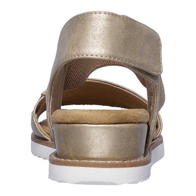 skechers bobs desert kiss women's sandals champagne