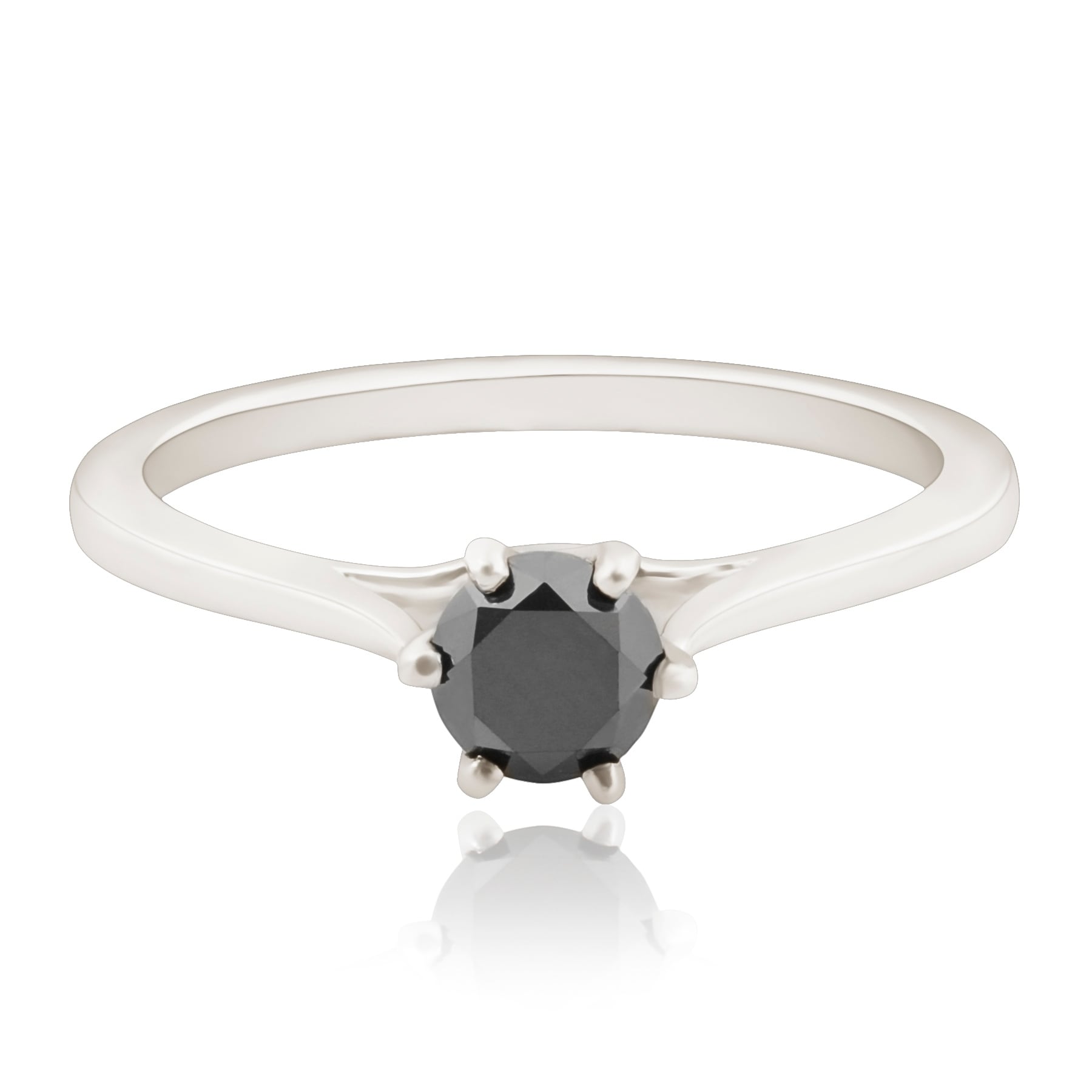 Sixg Set 0 28 Carat Black Diamond Solitaire En Ement Ring Sixg Set 0 28 Carat Black Diamond Solitaire En Ement Ring