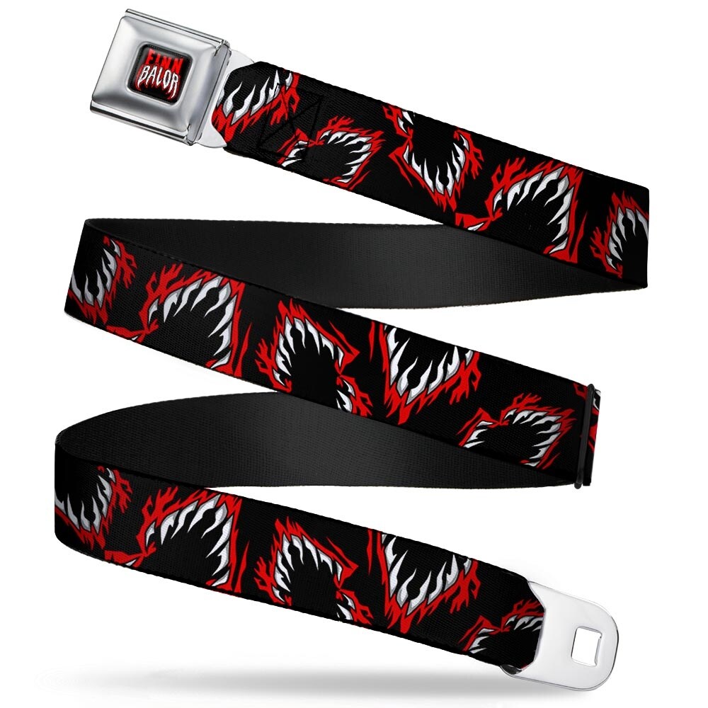 Shop Finn Balor Logo Full Color Black Red White Finn Balor Demon Teeth Scattered Seatbelt Belt Overstock 17079656