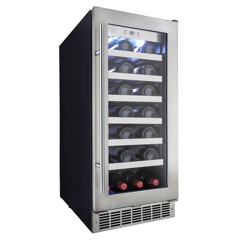 Danby Dwc031d1 15 Wide 28 Bottle Capacity Built In Wine Cooler With Led Showcase Lighting And Wave Storage Danby Dwc031d1 15 Wide 28 Bottle Capacity Built In Wine Cooler With Led Showcase Lighting And Wave Storage