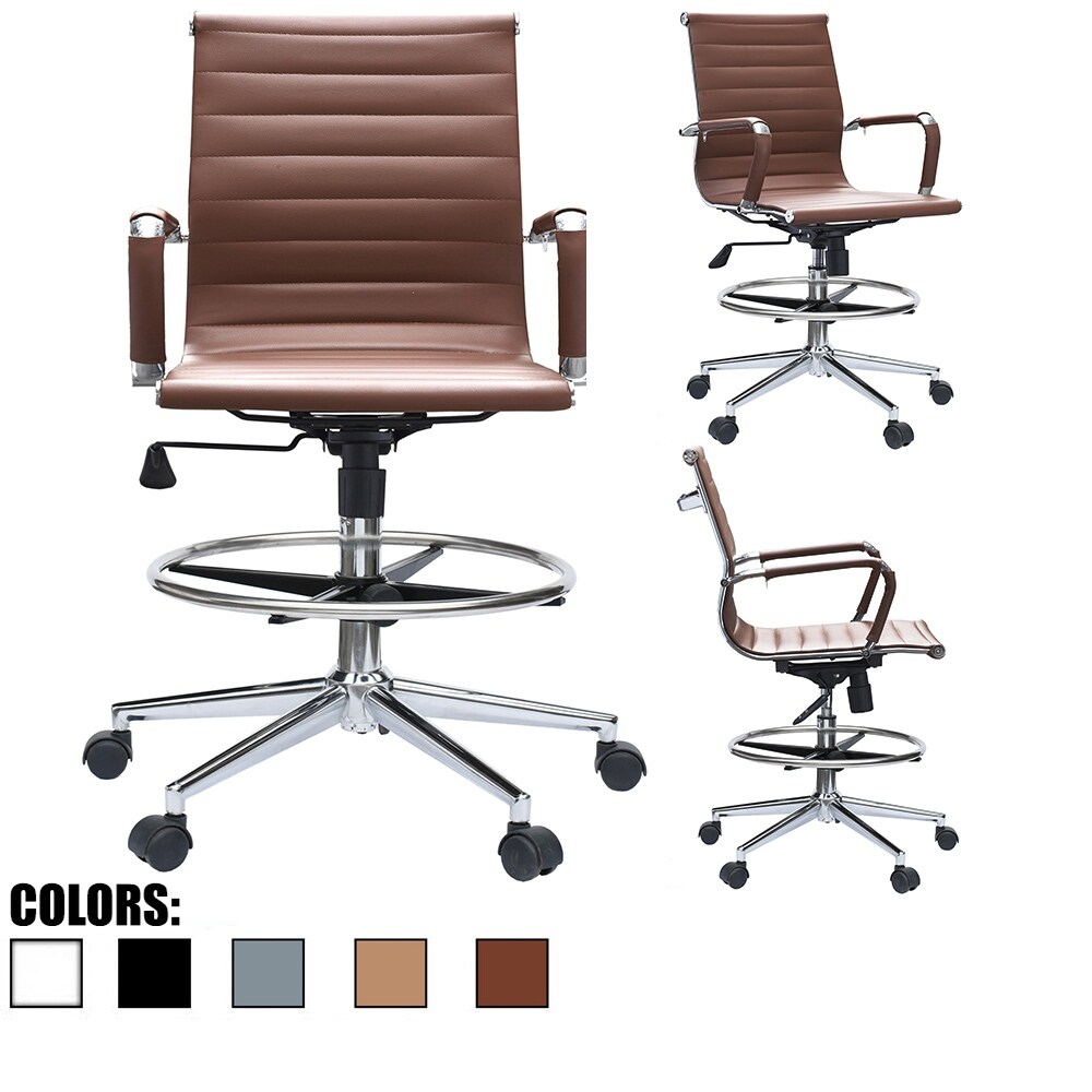 Business Industrial Chairs Stools High Brown Pu Leather Executive Office Desk Task Computer Boss Luxury Chair New